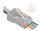 MicroConnect RJ45 FTP Cat6 csatlakozó dugó 50db átfűzős (KON512-50EZ)