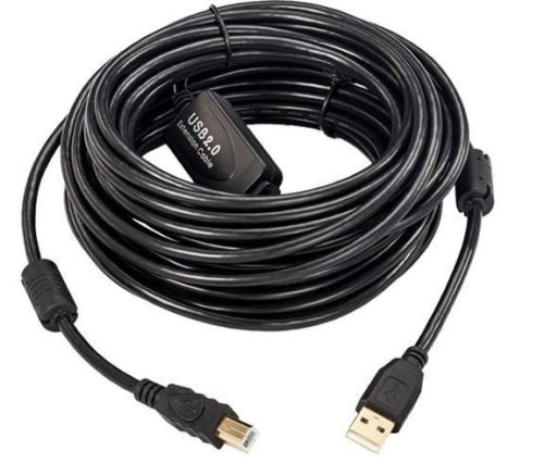 Microconnect USB 2.0 AM-BM aktív nyomtató kábel 10m (USBAB10B-ACTIVE)