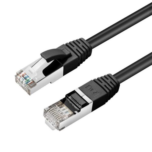 MicroConnect CAT6A S/FTP hálózati kábel 1m fekete (MC-SFTP6A01S)