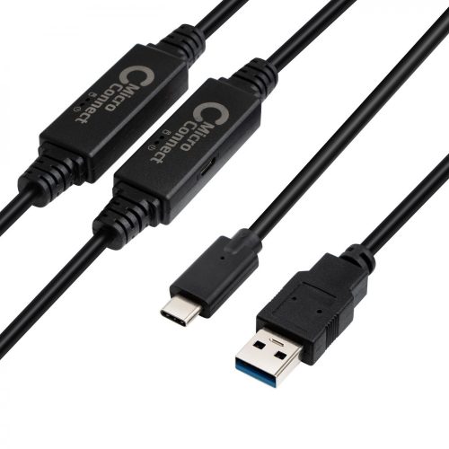 Microconnect USB C - USB 3.0 aktív kábel 10m (USB3.1CA10AMP)