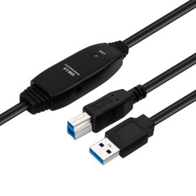Microconnect USB 3.0 AM-BM 10m aktív kábel (USB3.0AB10B)