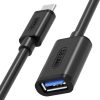 Unitek USB C apa - USB-A 3.0 anya OTG kábel, 0.15m (Y-C476BK)