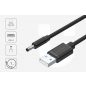 Unitek USB - DC 3.5x1.35 kábel, 1.5m (Y-C495BK)