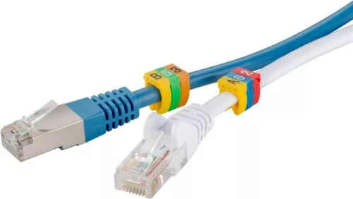 Goobay különböző színű kábel jelölők 0-9 számjelöléssel 100db (ZVPZN02)