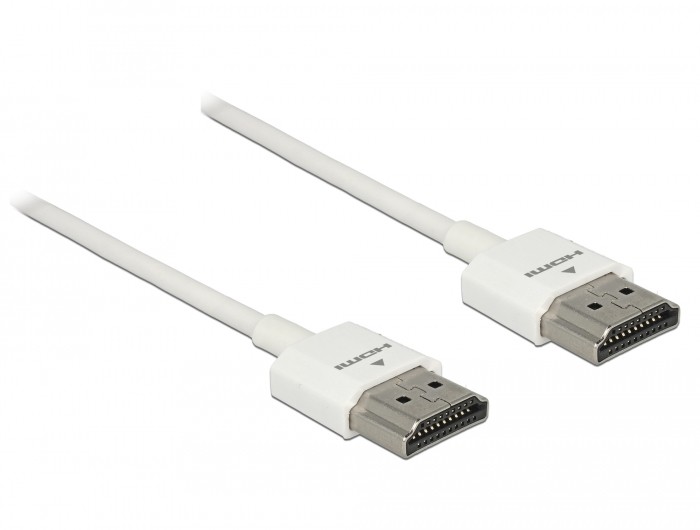 Delock HDMI 2.0 Premium 4K kábel, 2m fehér (85137) Delock HDMI 2.0 Premium 4K kábel, 2m fehér (85137)