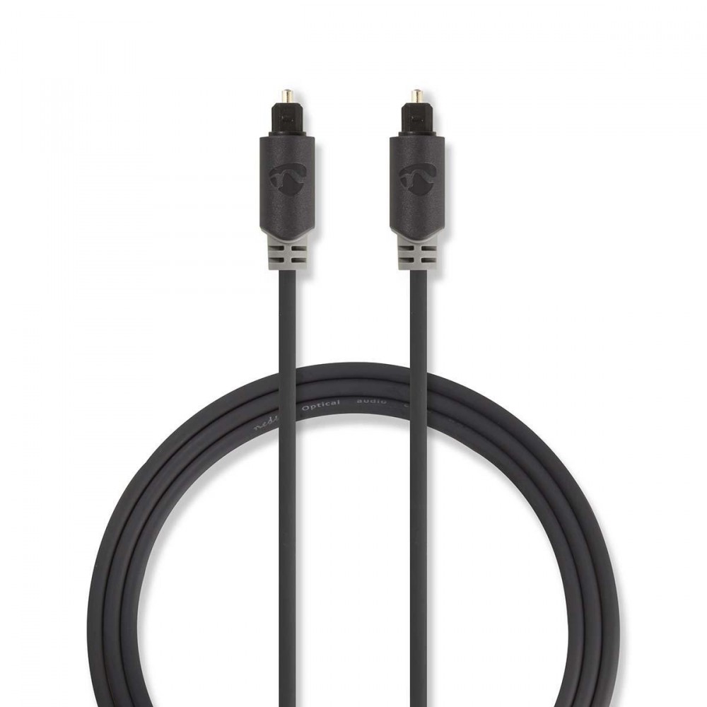 Nedis Toslink optikai kábel 1m fekete (CABW25000AT10) Nedis Toslink optikai kábel 1m fekete (CABW25000AT10)